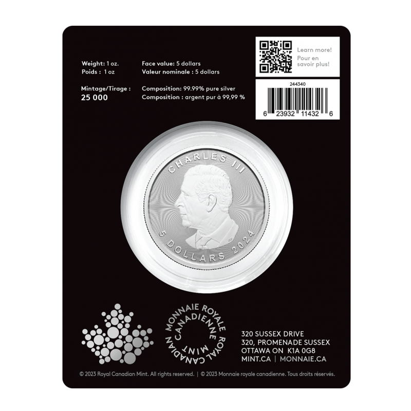 2025 Canadian 5 Treasured Silver Maple Leaf First Strikes